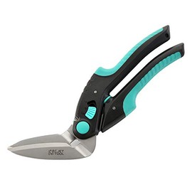 C.JET TOOL 10" Heavy Duty Carpet Cutter, Industrial Scissors, Multipurpose, Professional Soft Grip Stainless Steel (Turquoise)