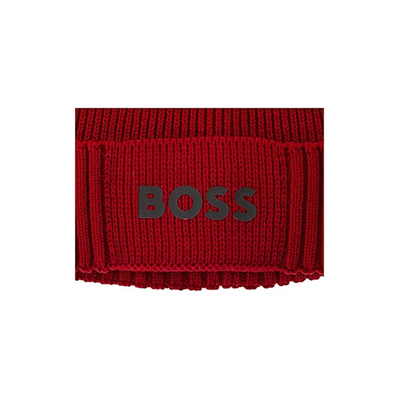 BOSS Men's Asic_Beanie Hat, Medium Red616