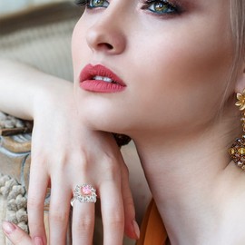 Uloveido Simulated Tourmaline Birthstone Ring Adjustable Princess Cut Square CZ Pink Wedding Promise Rings Women Y1822