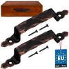 KOTARBAU® Set of 2 Forged Door Handles 200 mm Black