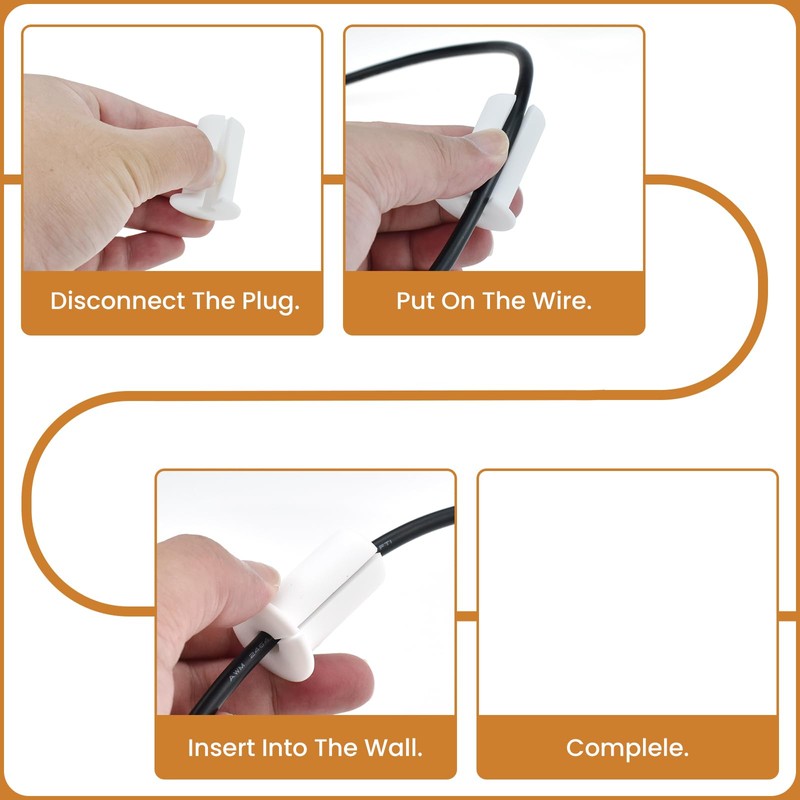 ZDRU 2pcs in Wall Pass Through Cable Routing Kit Compatible