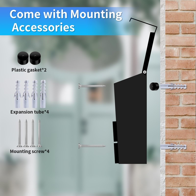 xhlokk Wall-Mount Mailbox for Outside, Rust Resistant Mail Box Wall