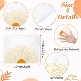 Reginary 50 Pcs Inspirational Gifts Bulk for Women Cosmetic Bag EVA You Are Braver Awesome Makeup Bag with Zipper for Birthday Graduation Christian Easter Encouragement Gifts (Sunshine Ray)