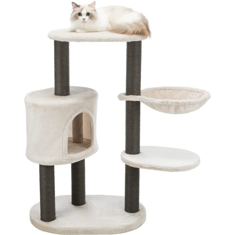 TRIXIE Moriles Cat Tower with Scratching Posts, Condo, Hammock, Padded