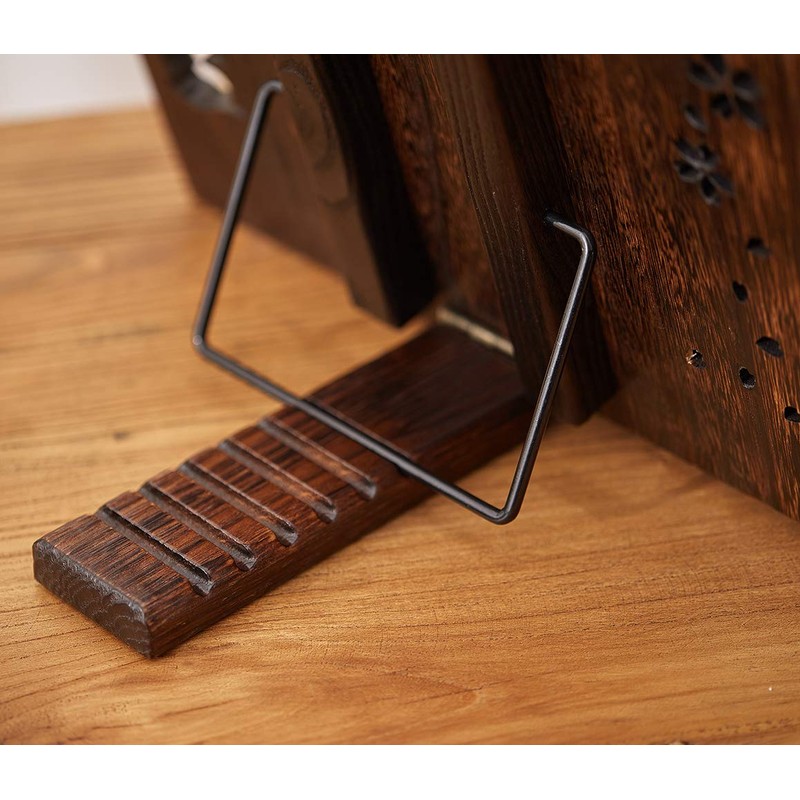 SINOBEST Book Stand with Page Clips, Foldable Reading Rest Holder,