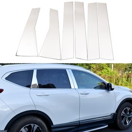 for Honda CRV 2022 2021 2020 2019 2018 2017 Chrome Window Pillar Post Trims for Honda CR- V Center Pillar Decar Window Molding Cover Center Pillar Decals - Stainless Steel 6 PCS