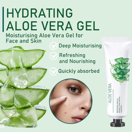 8 Unidades De Gel De Aloe Vera Para Rostro Y Cuerpo, Hidratante En Formato De Viaje, Para Todo Tipo De Piel. No Pegajoso, De Larga Duración, Refrescante, Hidratante Y De Rápida Absorción,
