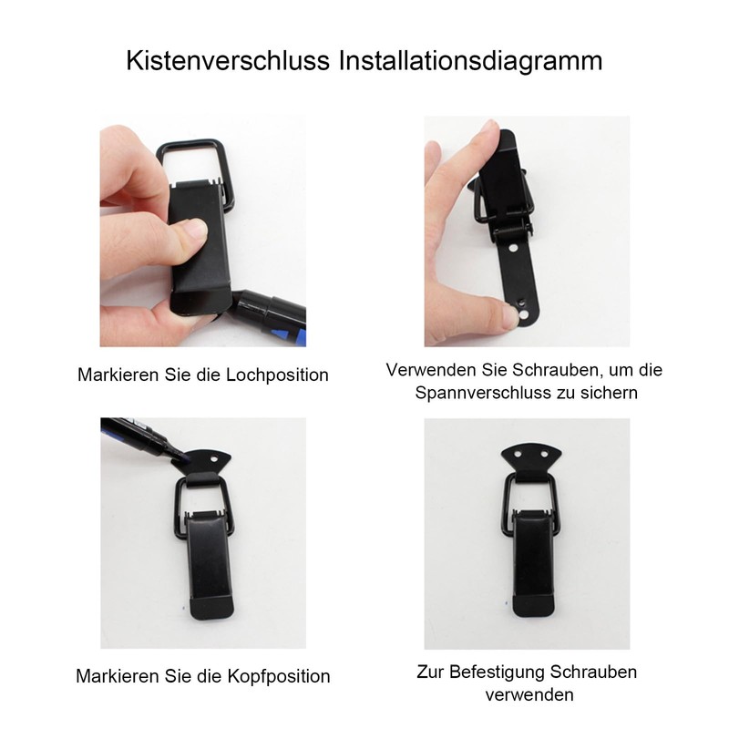 ORTAVA Box Latch, Toggle Latch, Snap Closure, 75 mm, Pack