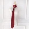 GUZOSJO Solid Color Long Neckerchief Pure Skinny Scarf Necktie Handbag