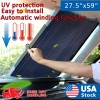 Aluminum Foil Automatic Retractable window car front windshield Sun Shade