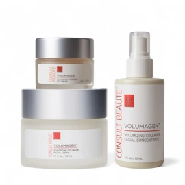 Consult Beaute Volumagen TRIO Skin Care For Plumper & Smoother Skin - Collagen, Hyaluronic Acid and Ceramides - Doctor Formulated for Face, Neck and Eyes - Boost Moisture for Glowing Complexion