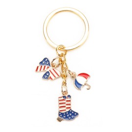 MUCOOS Independence Day Keychain, USA Flag Keychains, Gifts for Independence Day, Patriotic Keychain