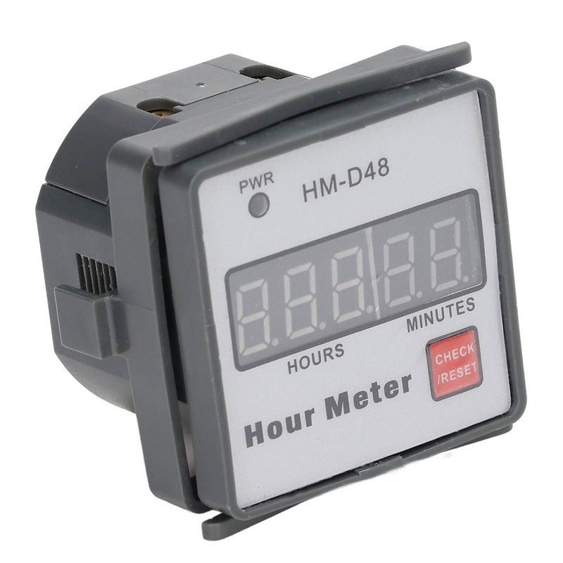 Hour Meter Digital Display Timer ABS Gauge 0‑999.99 Hours Timing