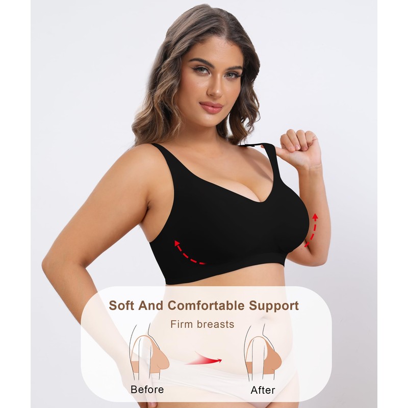 SHAPERX Bras for Women Full Coverage No Underwire Seamless Everyday