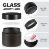 2 oz Glass Jars with Lids, Bumobum 48 pack Black
