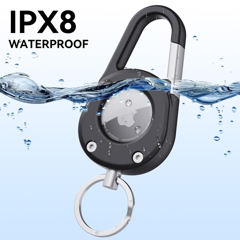 for AirTag Holder with Car Keychain, Heavy Duty Carabiner Keychain
