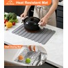 Foldable Dish Drying Mat, 16 x 24 inches, Grey