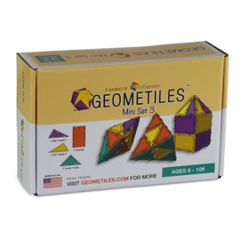 Geometiles Juego de construcción 3D para Aprender matemáticas, Incluye Muchas Actividades en línea, 32 Piezas, Fabricado en Estados Unidos (triángulo/Rectangular)