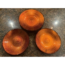 Crate & Barrel 2006 Marrakech Crate & Barrel Copper Glass Salad Plate 6.75” Italy Brand New ONE