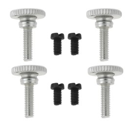YINETTECH 8Pcs 19x12mm Needle Clamp Set Screw Thumb Foot Screw Compatible with Juki Single Needle Industrial Sewing Machines Black & Silver