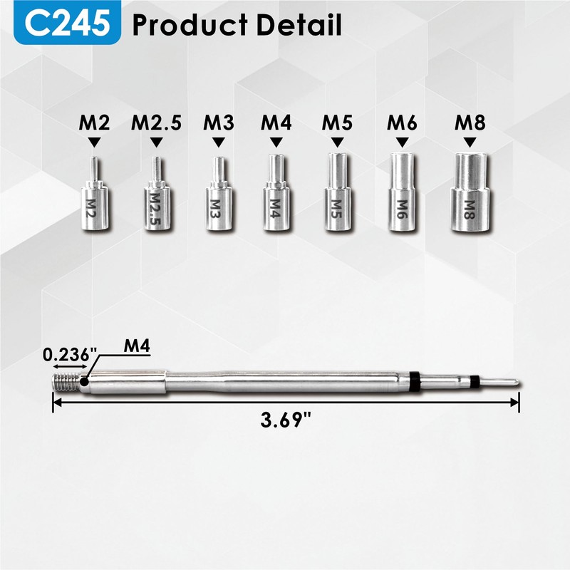 Upgrade Heat Set Insert Tool, Soldering Iron Tips with M2