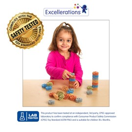 Excellerations Natural Tones Building Wheels - 75 Pieces