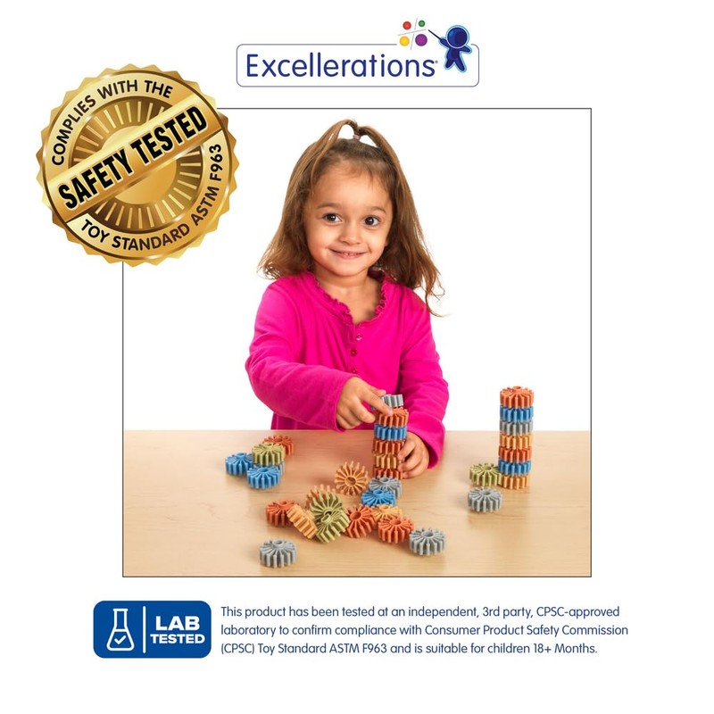 Excellerations Natural Tones Building Wheels - 75 Pieces