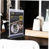 Operitacx Restaurant Table Menu Flip Sign Holder 2pcs PVC Flip
