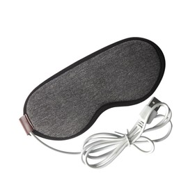 TOVINANNA Usb Steam Eye Mask Heated Blindfold with Hot Compress for Dry Eyes and Relaxing Cover for Travel and Home Use Grey