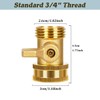 SHOWNEW Heavy Duty Brass Shut Off Valve, 3/4 Inch Solid