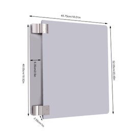 LYNICESHOP Wall Oil Splash Guard Stainless Steel Oil Baffle Deep Fryer Guard 2-Piece Plates, 20-1/2" W X 18" H Side Splash Universal Fit Clips Stop Oil from Splattering, Pack of 2