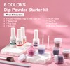 Eodci Changing Dip Powder Nail Set, 6 Colors Dipping Powder