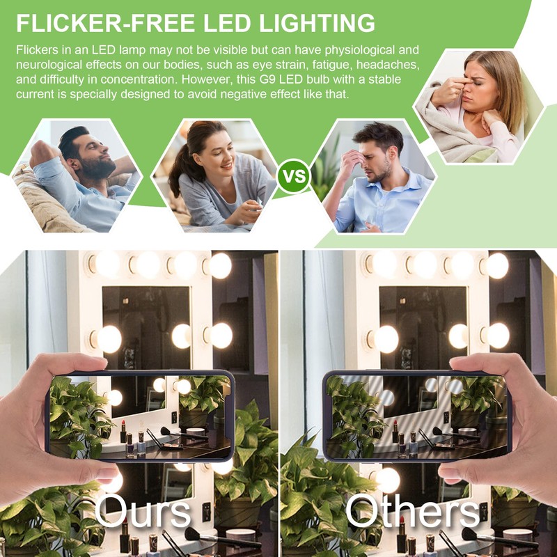 Dekang 8-Pack LED Vanity Light Bulbs for Bathroom 4000K Natural