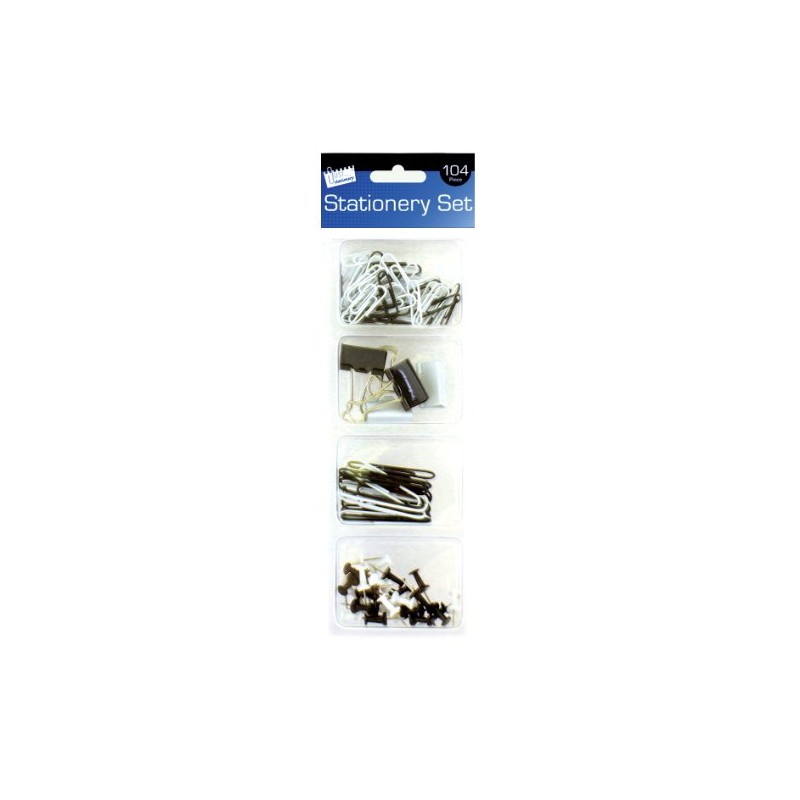 Just stationery Mixed Stationery Set, Black, Purple or Blue, 6821