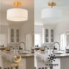 Bargeni Semi Flush Mount Ceiling Light,13 inch Drum Ceiling Light