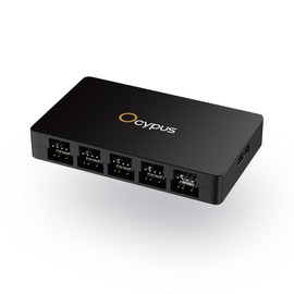 Ocypus Delta EH10 Fan Hub for Computer Case,Support 10 Ports 5V-3PIN ARGB / 12V 4PIN PWM, Smart Circuit Protection Controller, Magnetic Mount, SATA Powered(12V 4-pin RGB Fans not Supported)