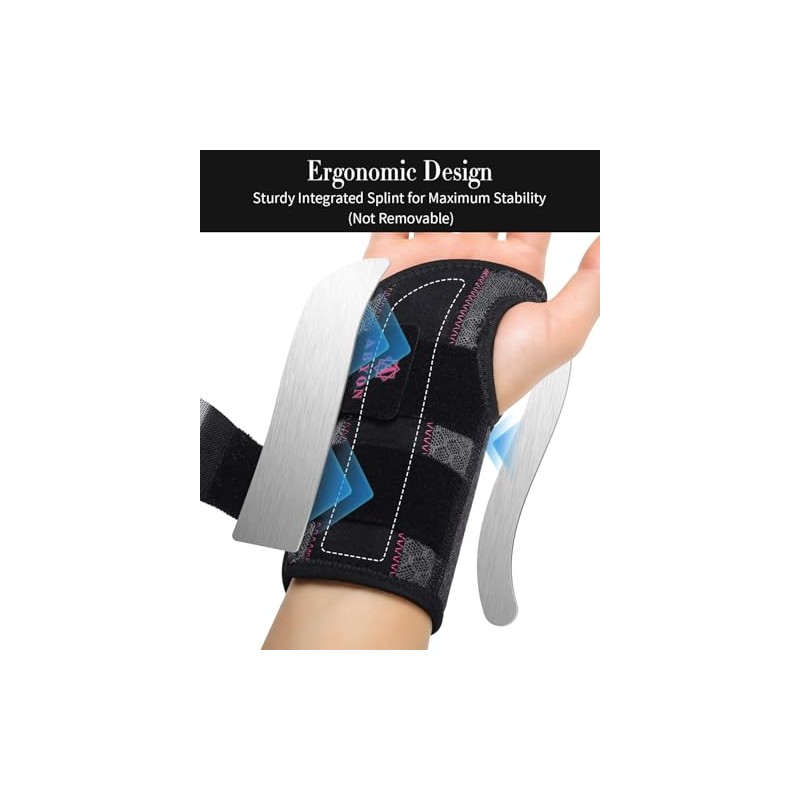 ABYON Carpal Tunnel Wrist Brace with Dual Contoured Stabilisers