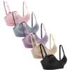 Suekaphin Nursing Bra 5pack Wireless Deep V Neck Maternity Nursing