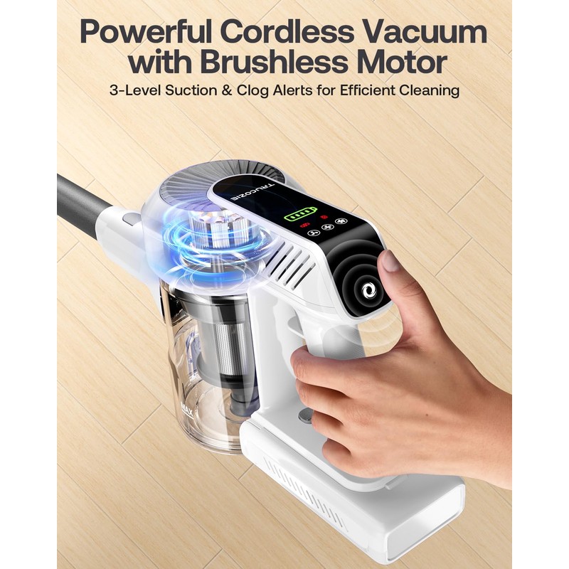 Trucozie Battery Pack Attachment for Cordless Vacuum Cleaner T351 White