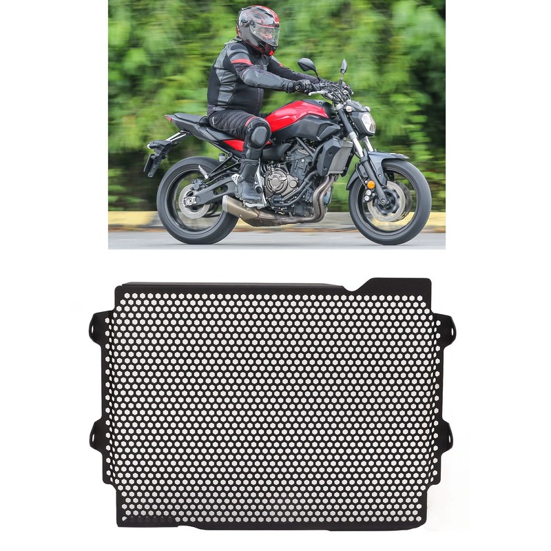 Motorcycle Radiator Grille Stainless Steel Protection Cover Replacement for MT07