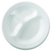 Dart 10CPWQR 10.25 in White Laminated Foam 3 Comp Plate