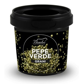 Pepe Verde in Grani Bembo 40 g | Spezia Fresca dal Sapore Erbaceo | Arricchisce Piatti di Pesce, Carne e Salse | Confezione anti-luce e anti-ossidazione (Pepe Verde in Grani)