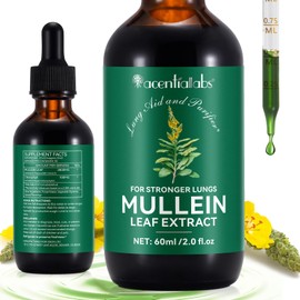 newseel Mullein Drops for Lungs,Mullein Leaf Extract for Lung Cleanse and Respiratory Support,Mullein Herbal Supplements with Chlorophyll,Lung Cleanse Respiratory for Smokers(2.02fl.oz)