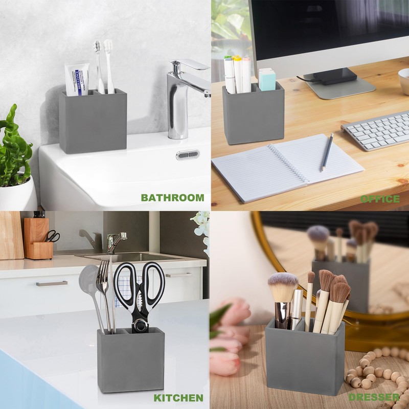 Diatomite Toothbrush Holder 2 Slots Tooth Brush Holder for Bathroom,