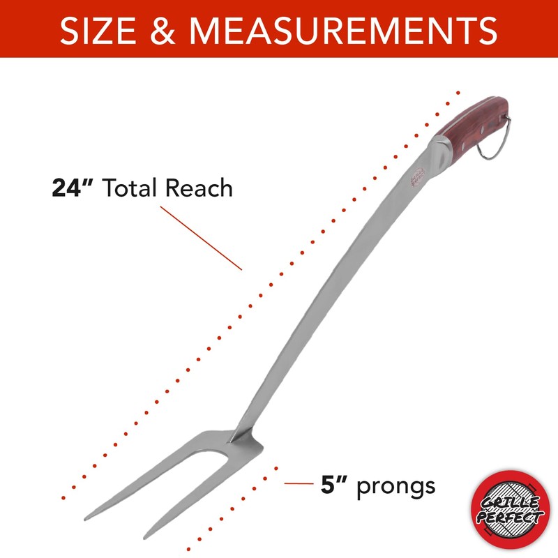 Grill Fork 24-inch Super Long for Grilling Barbecue Griddle and