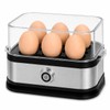 6-Egg Electric Egg Cooker, Stainless Steel Body, Auto Heat Shut-Off