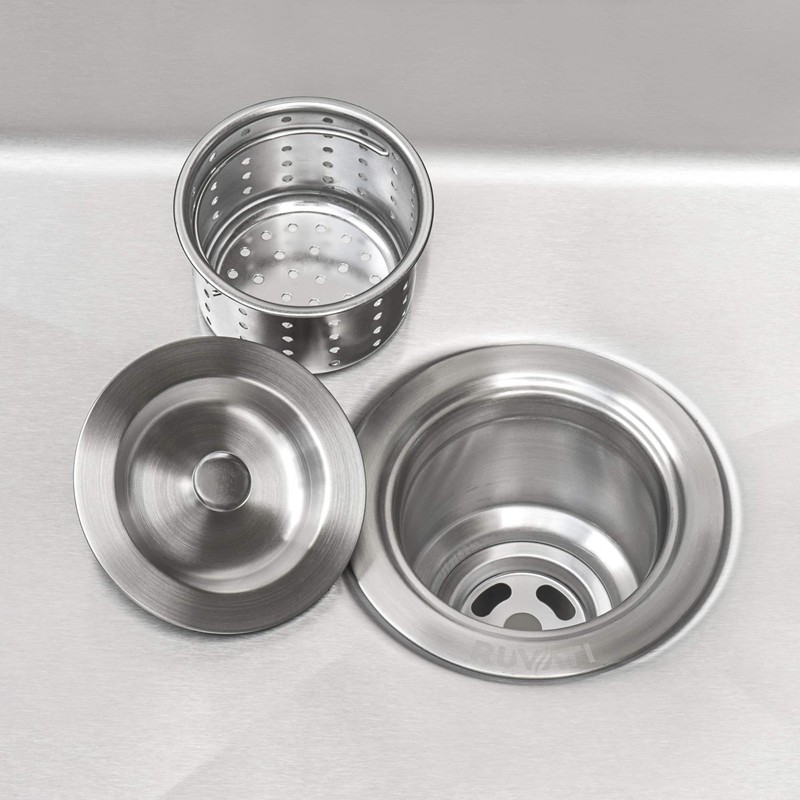 Ruvati Kitchen Sink Basket Strainer Drain Assembly - Stainless Steel