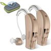 Noise Cancelling Rechargeable Hearing amplifier for Seniors, Volume Control Amplifiers