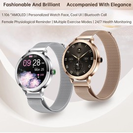 Thafikzi Smart Watches for Women with Blood Pressure/Answer Calls/Heart Rate/Step/Sleep/Multiple Sport Modes /IP68 Waterproof，1.11" Fitness Tracker Smartwatch for iOS Android Visit The Store
