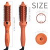 K&K Cepillo térmico redondo de 3,8 cm con cabezal desmontable,